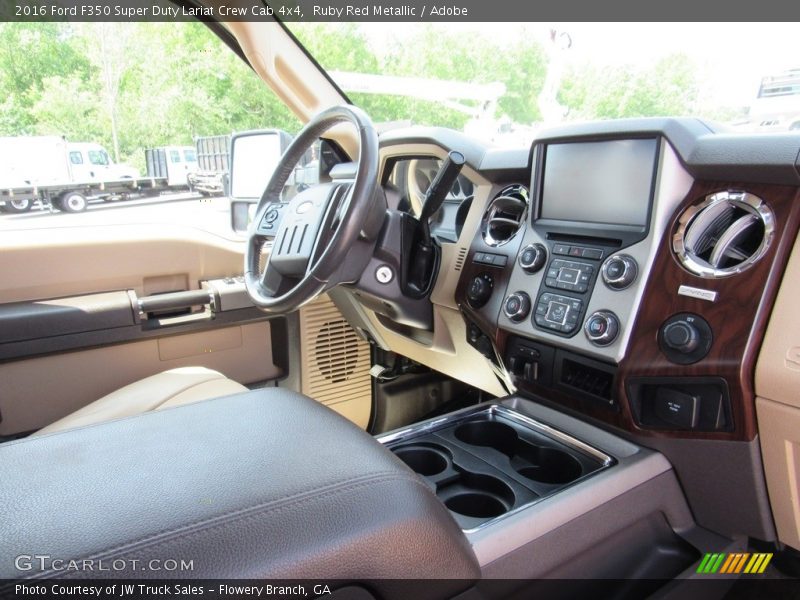 Ruby Red Metallic / Adobe 2016 Ford F350 Super Duty Lariat Crew Cab 4x4