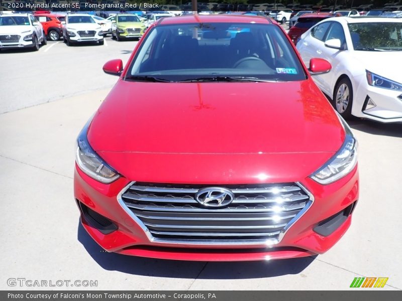 Pomegranate Red / Black 2020 Hyundai Accent SE