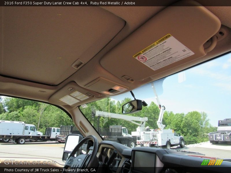 Ruby Red Metallic / Adobe 2016 Ford F350 Super Duty Lariat Crew Cab 4x4