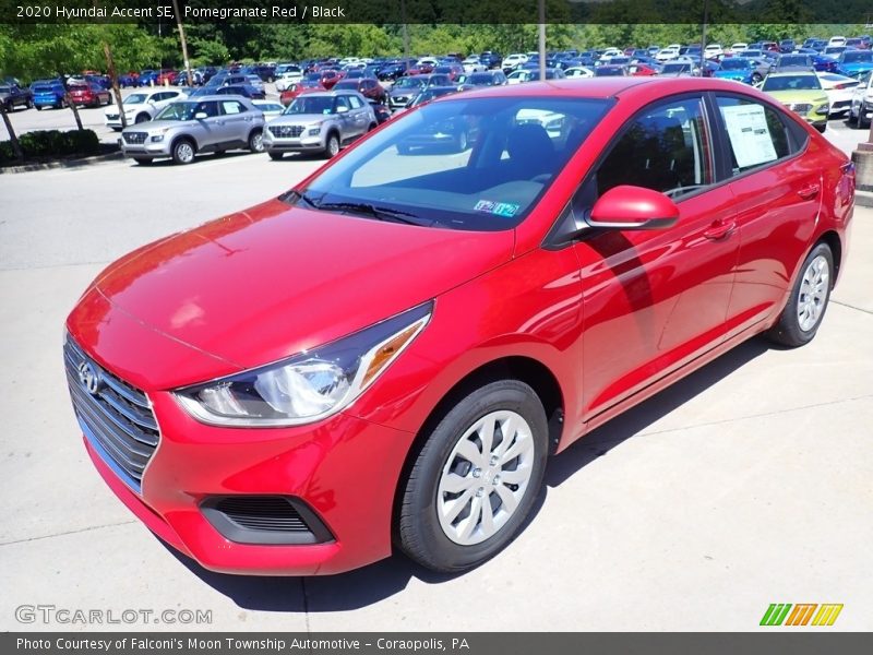 Pomegranate Red / Black 2020 Hyundai Accent SE