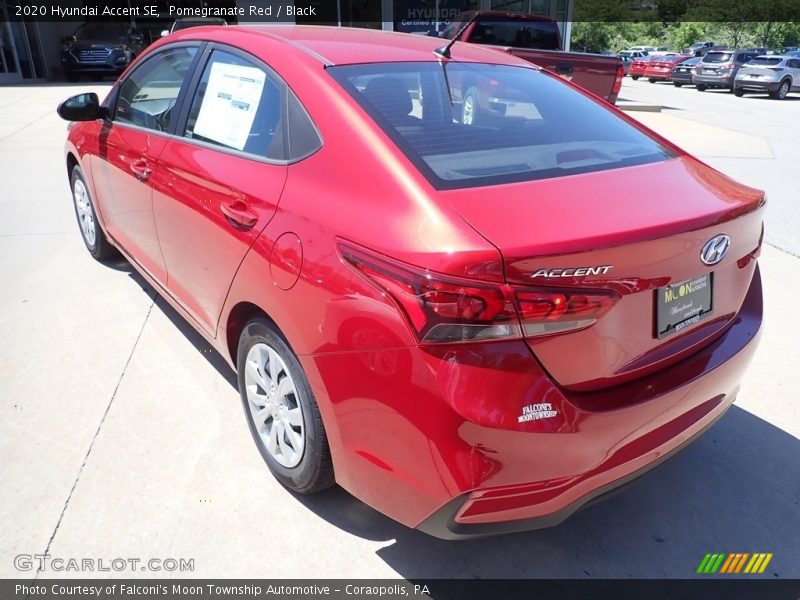 Pomegranate Red / Black 2020 Hyundai Accent SE
