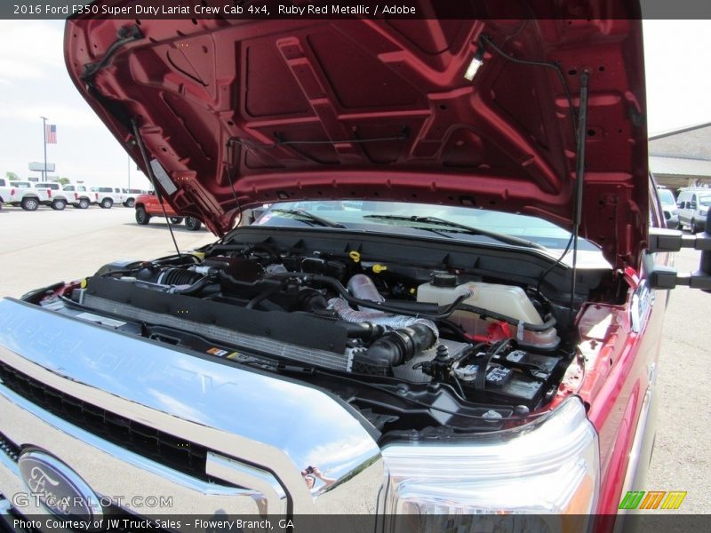 Ruby Red Metallic / Adobe 2016 Ford F350 Super Duty Lariat Crew Cab 4x4