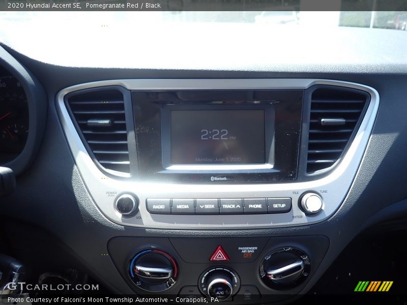 Pomegranate Red / Black 2020 Hyundai Accent SE