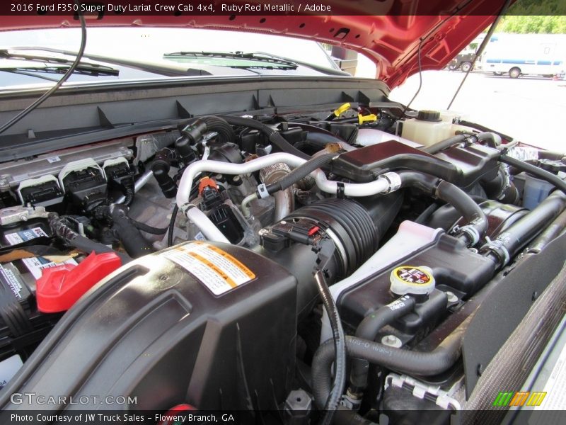 Ruby Red Metallic / Adobe 2016 Ford F350 Super Duty Lariat Crew Cab 4x4