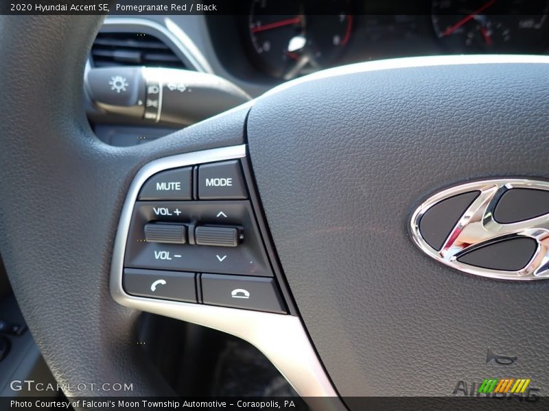 Pomegranate Red / Black 2020 Hyundai Accent SE