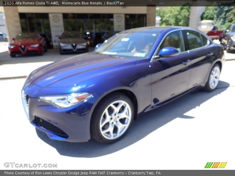 Montecarlo Blue Metallic / Black/Tan 2020 Alfa Romeo Giulia TI AWD