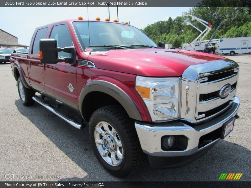 Ruby Red Metallic / Adobe 2016 Ford F350 Super Duty Lariat Crew Cab 4x4