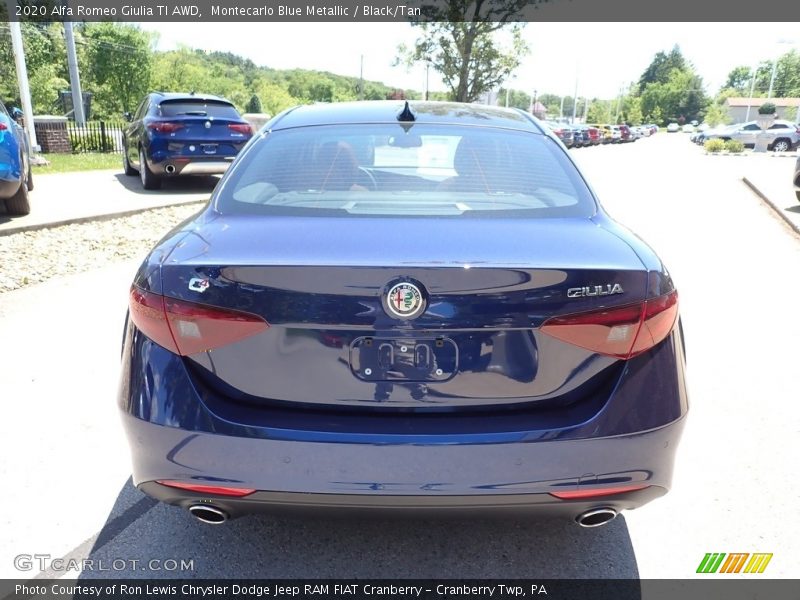 Montecarlo Blue Metallic / Black/Tan 2020 Alfa Romeo Giulia TI AWD