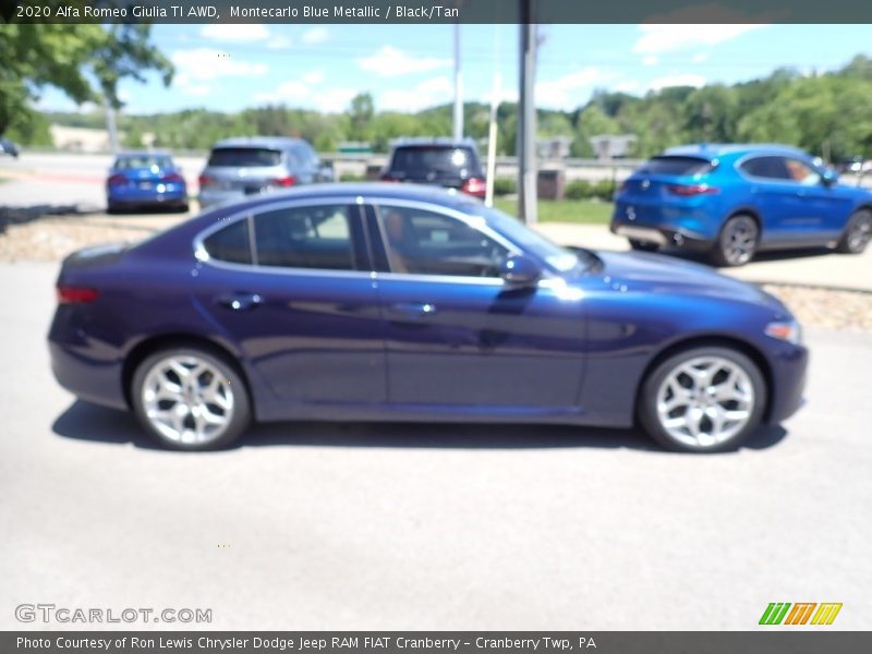 Montecarlo Blue Metallic / Black/Tan 2020 Alfa Romeo Giulia TI AWD
