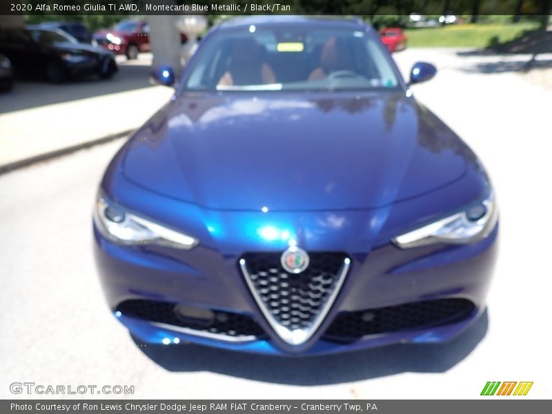 Montecarlo Blue Metallic / Black/Tan 2020 Alfa Romeo Giulia TI AWD