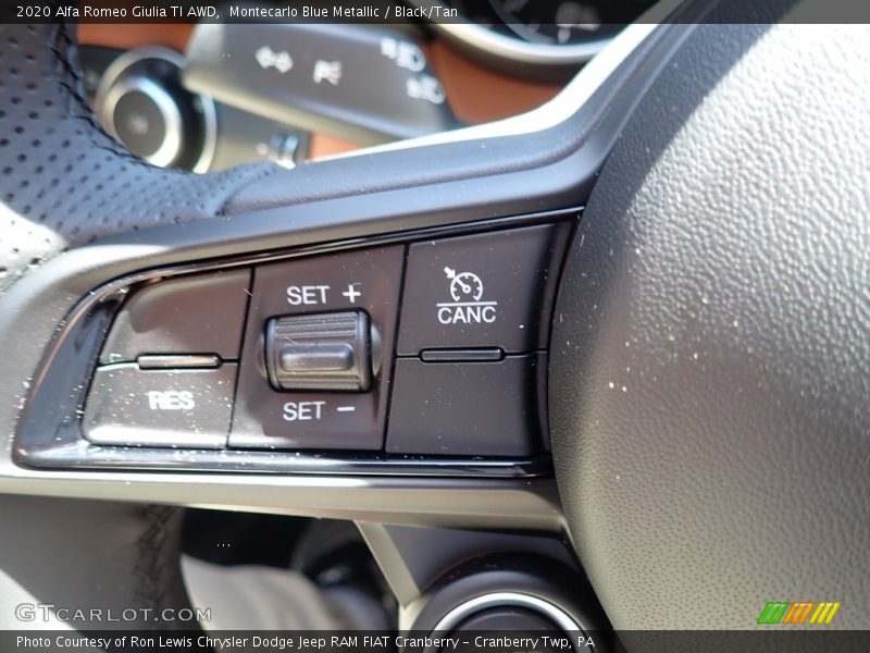 Montecarlo Blue Metallic / Black/Tan 2020 Alfa Romeo Giulia TI AWD