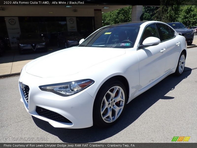 Alfa White / Black/Red 2020 Alfa Romeo Giulia TI AWD