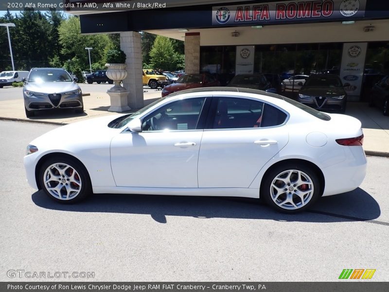 Alfa White / Black/Red 2020 Alfa Romeo Giulia TI AWD