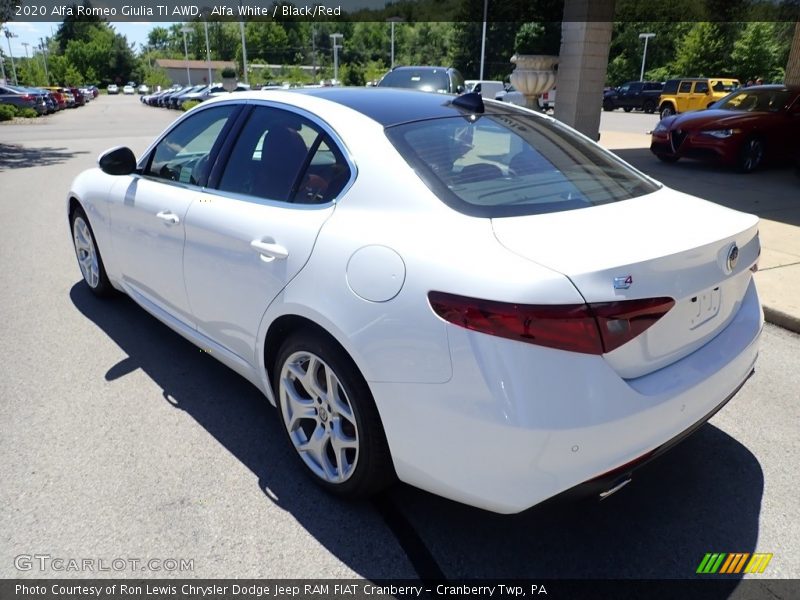 Alfa White / Black/Red 2020 Alfa Romeo Giulia TI AWD