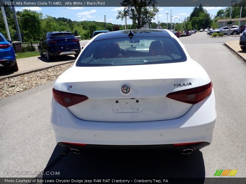 Alfa White / Black/Red 2020 Alfa Romeo Giulia TI AWD