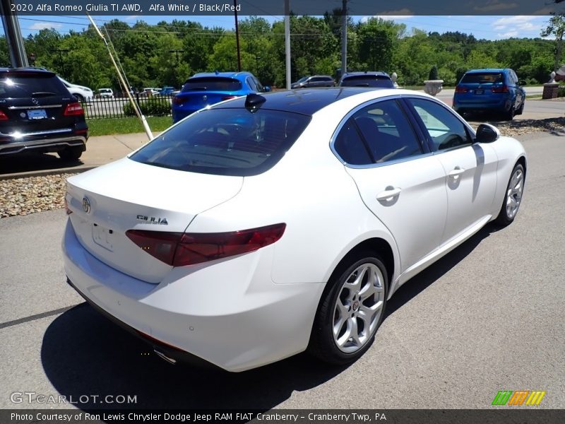 Alfa White / Black/Red 2020 Alfa Romeo Giulia TI AWD