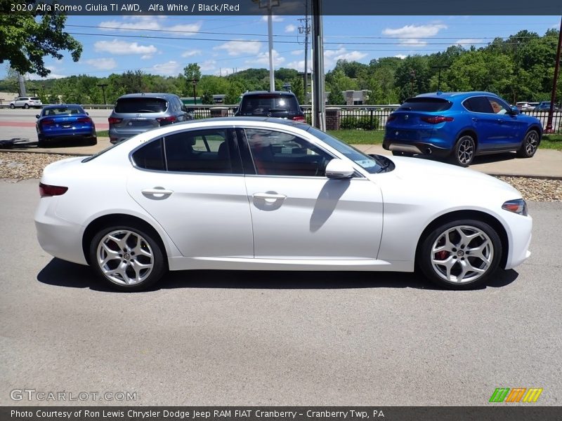 Alfa White / Black/Red 2020 Alfa Romeo Giulia TI AWD