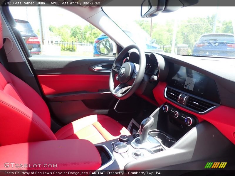 Alfa White / Black/Red 2020 Alfa Romeo Giulia TI AWD