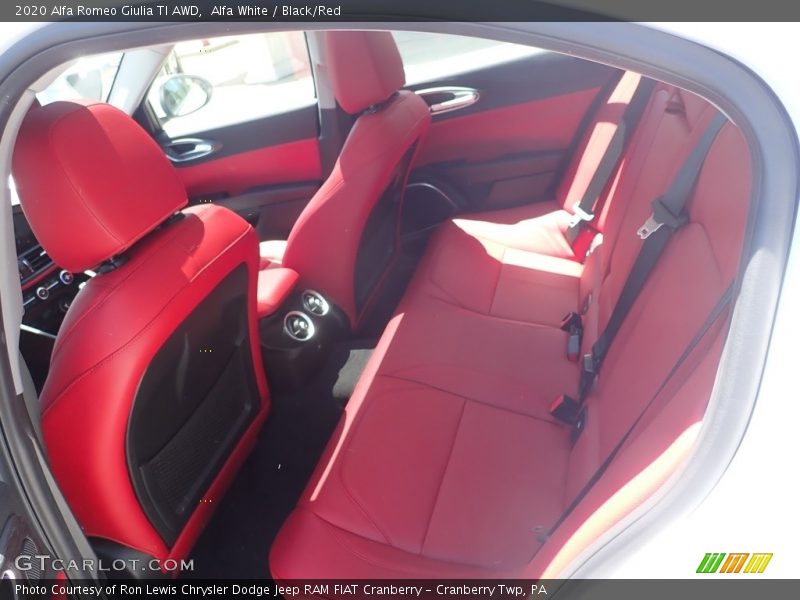 Alfa White / Black/Red 2020 Alfa Romeo Giulia TI AWD