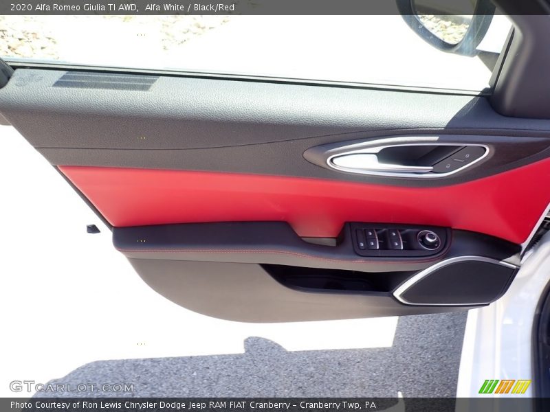 Alfa White / Black/Red 2020 Alfa Romeo Giulia TI AWD