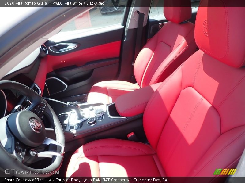 Alfa White / Black/Red 2020 Alfa Romeo Giulia TI AWD