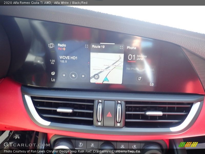 Alfa White / Black/Red 2020 Alfa Romeo Giulia TI AWD