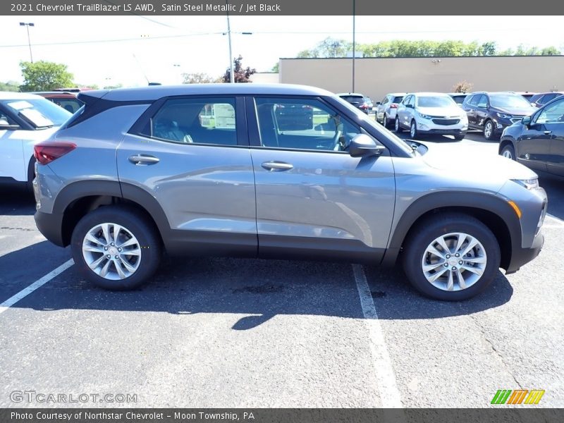 Satin Steel Metallic / Jet Black 2021 Chevrolet Trailblazer LS AWD