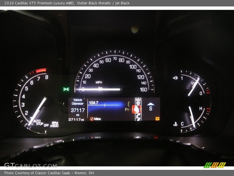 Stellar Black Metallic / Jet Black 2019 Cadillac XT5 Premium Luxury AWD