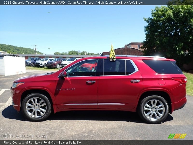 Cajun Red Tintcoat / High Country Jet Black/Loft Brown 2018 Chevrolet Traverse High Country AWD