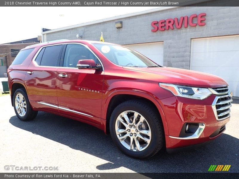 Cajun Red Tintcoat / High Country Jet Black/Loft Brown 2018 Chevrolet Traverse High Country AWD