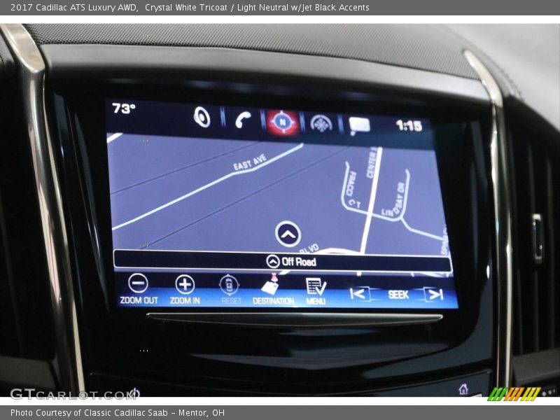 Crystal White Tricoat / Light Neutral w/Jet Black Accents 2017 Cadillac ATS Luxury AWD