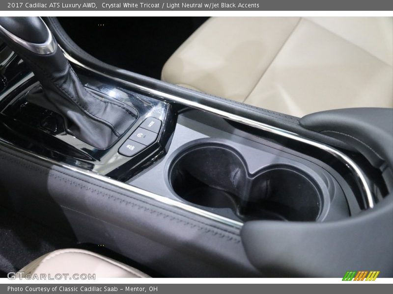 Crystal White Tricoat / Light Neutral w/Jet Black Accents 2017 Cadillac ATS Luxury AWD