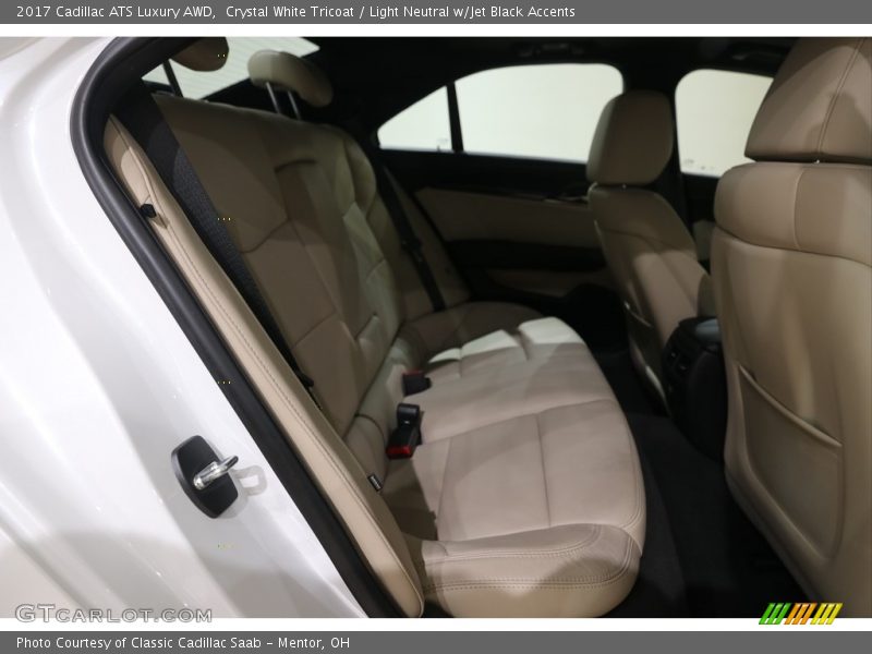 Crystal White Tricoat / Light Neutral w/Jet Black Accents 2017 Cadillac ATS Luxury AWD