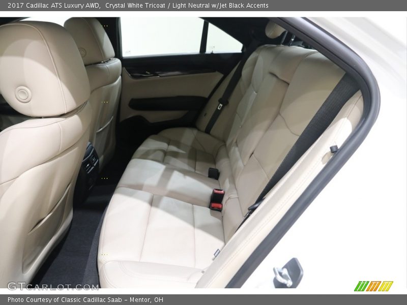 Crystal White Tricoat / Light Neutral w/Jet Black Accents 2017 Cadillac ATS Luxury AWD