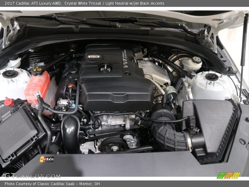 Crystal White Tricoat / Light Neutral w/Jet Black Accents 2017 Cadillac ATS Luxury AWD