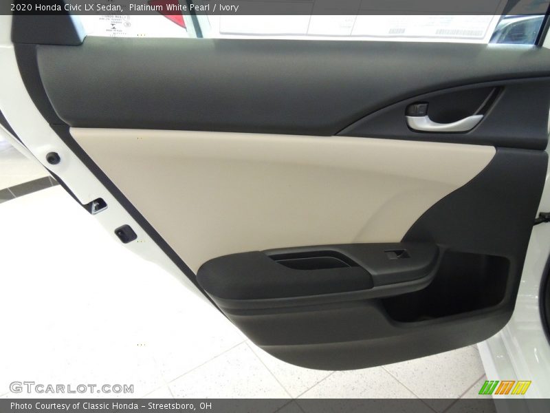 Platinum White Pearl / Ivory 2020 Honda Civic LX Sedan