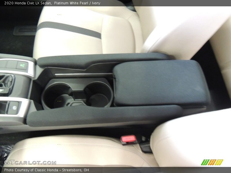 Platinum White Pearl / Ivory 2020 Honda Civic LX Sedan