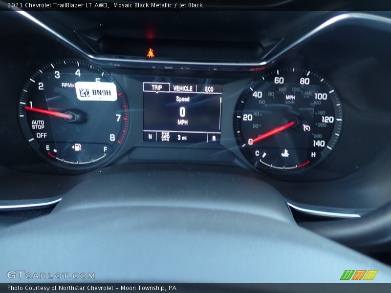 Mosaic Black Metallic / Jet Black 2021 Chevrolet TrailBlazer LT AWD
