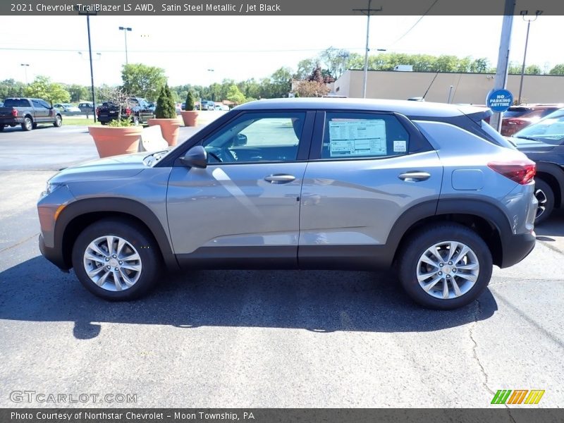 Satin Steel Metallic / Jet Black 2021 Chevrolet TrailBlazer LS AWD