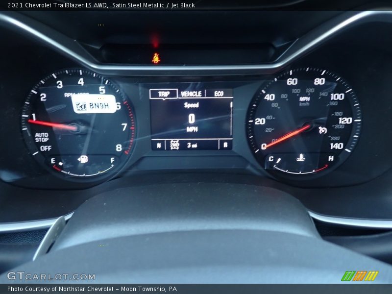 Satin Steel Metallic / Jet Black 2021 Chevrolet TrailBlazer LS AWD