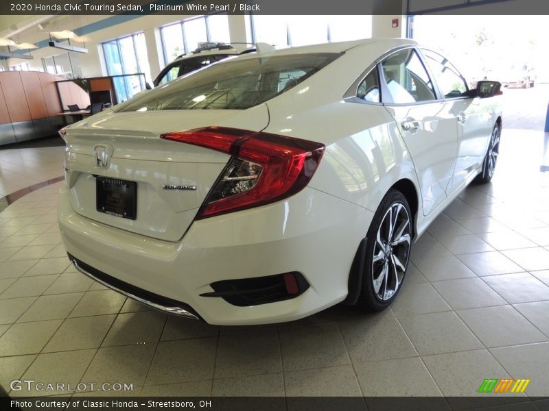 Platinum White Pearl / Black 2020 Honda Civic Touring Sedan