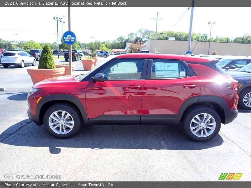 Scarlet Red Metallic / Jet Black 2021 Chevrolet TrailBlazer LS AWD
