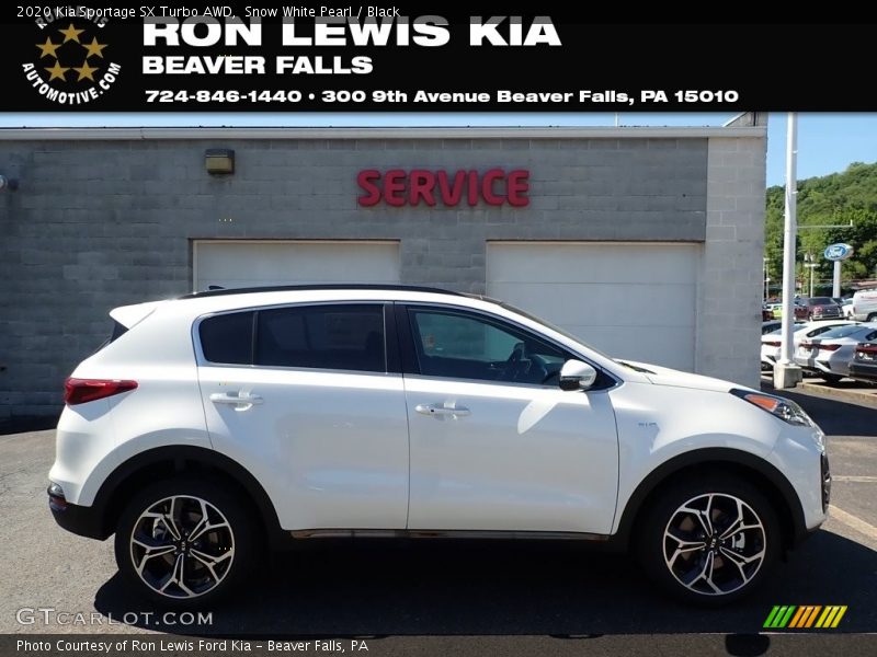 Snow White Pearl / Black 2020 Kia Sportage SX Turbo AWD