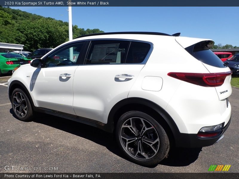 Snow White Pearl / Black 2020 Kia Sportage SX Turbo AWD