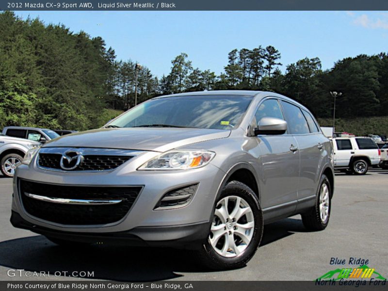 Liquid Silver Meatllic / Black 2012 Mazda CX-9 Sport AWD