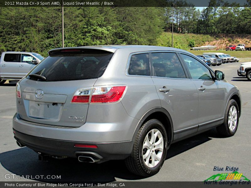 Liquid Silver Meatllic / Black 2012 Mazda CX-9 Sport AWD