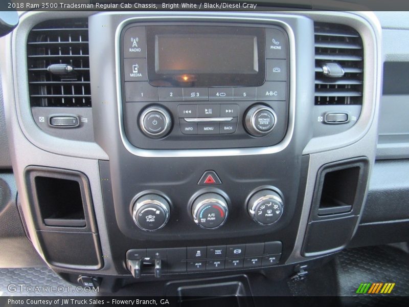 Bright White / Black/Diesel Gray 2018 Ram 3500 Tradesman Regular Cab Chassis