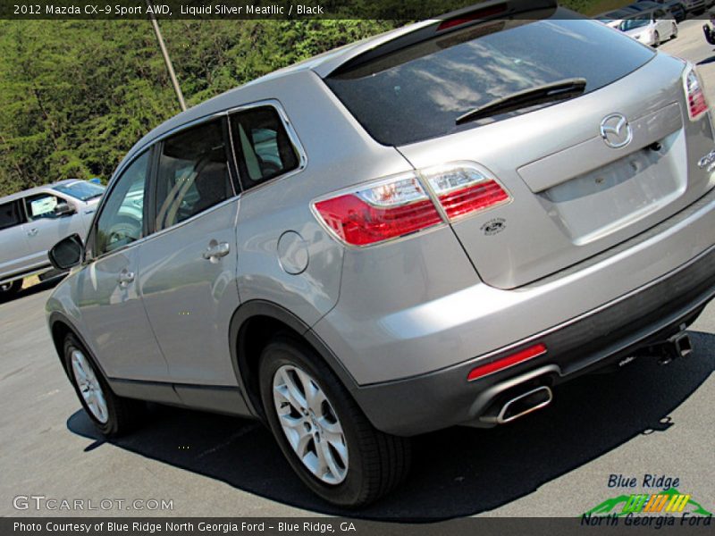 Liquid Silver Meatllic / Black 2012 Mazda CX-9 Sport AWD