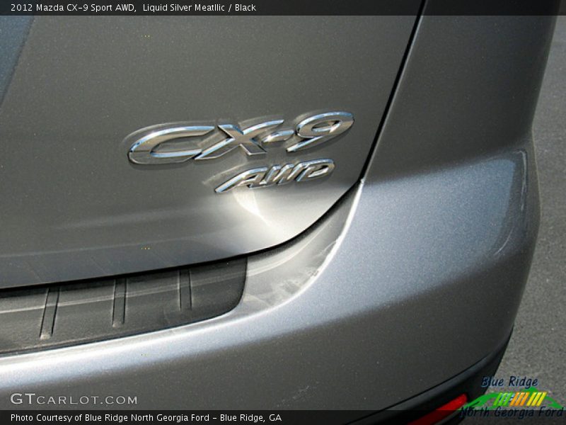 Liquid Silver Meatllic / Black 2012 Mazda CX-9 Sport AWD