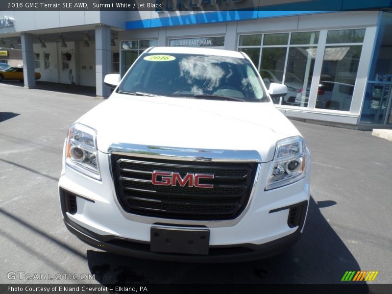 Summit White / Jet Black 2016 GMC Terrain SLE AWD